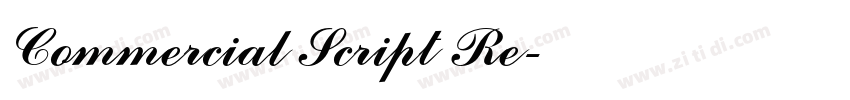 Commercial Script Re字体转换